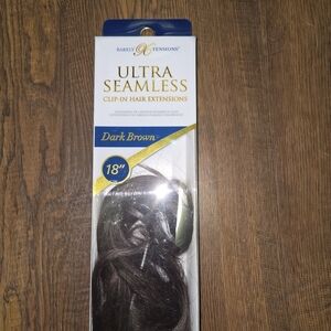 Barely X Tensions Ultra Seamless Clip-In Hair Extensions - Dark Brown 18"
